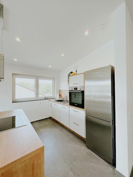 Apartment 100 Qm Im Weindorf - Balkon/Garage Aspisheim エクステリア 写真